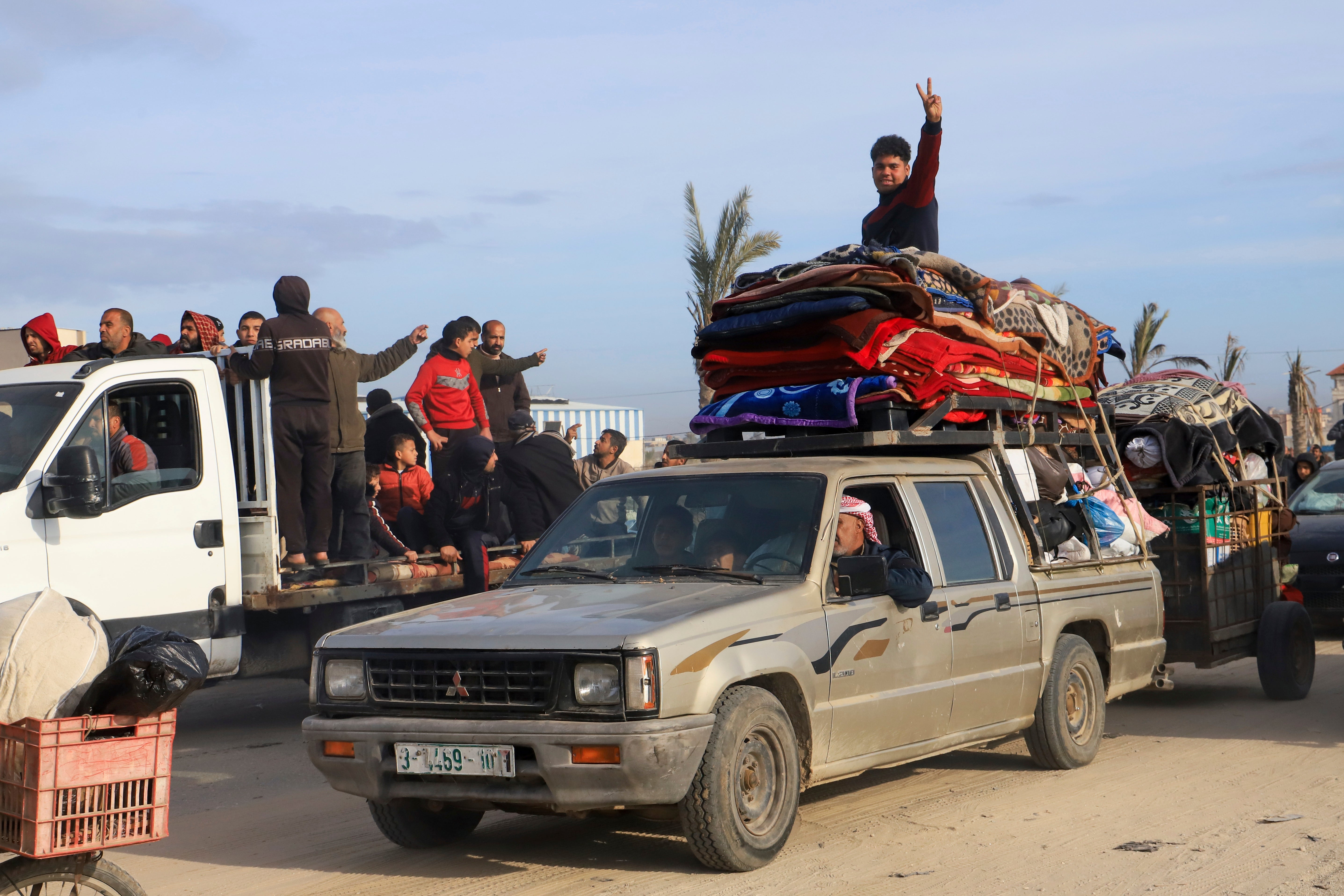 Displaced Palestinians return to Rafah as the ceasefire deal between Israel and Hamas went into effect