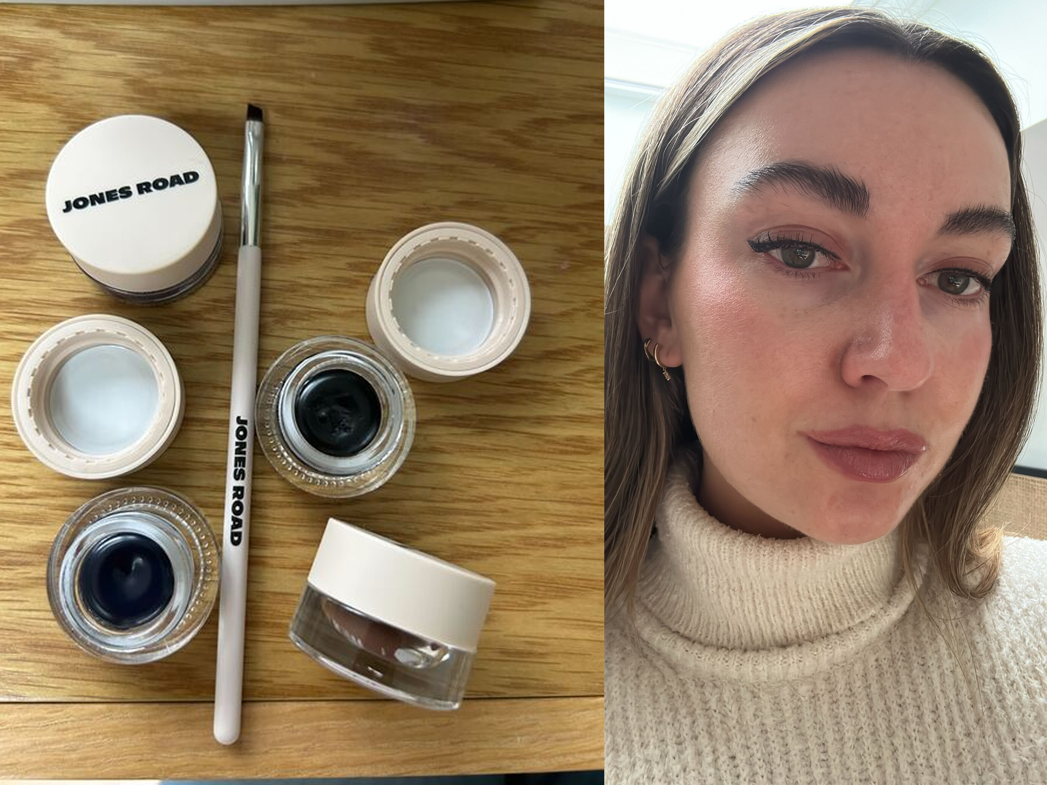 Testing the gel eyeliner formula and the precision brush