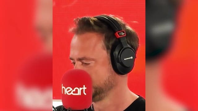 <p>Jamie Theakston breaks down in tears on first radio show back after cancer treatment.</p>