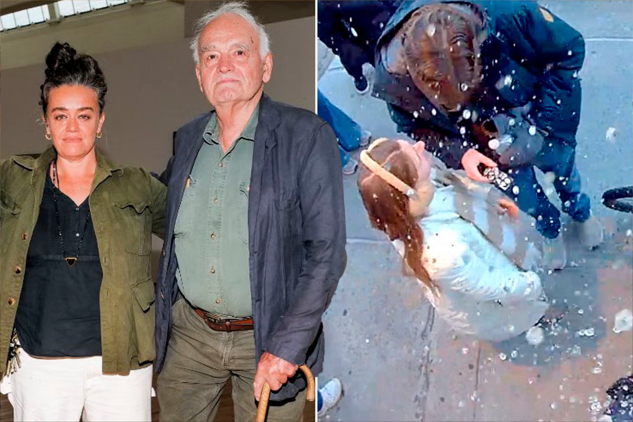 Maggie Trakas, pictured with her father, is at war over a vintage photo booth