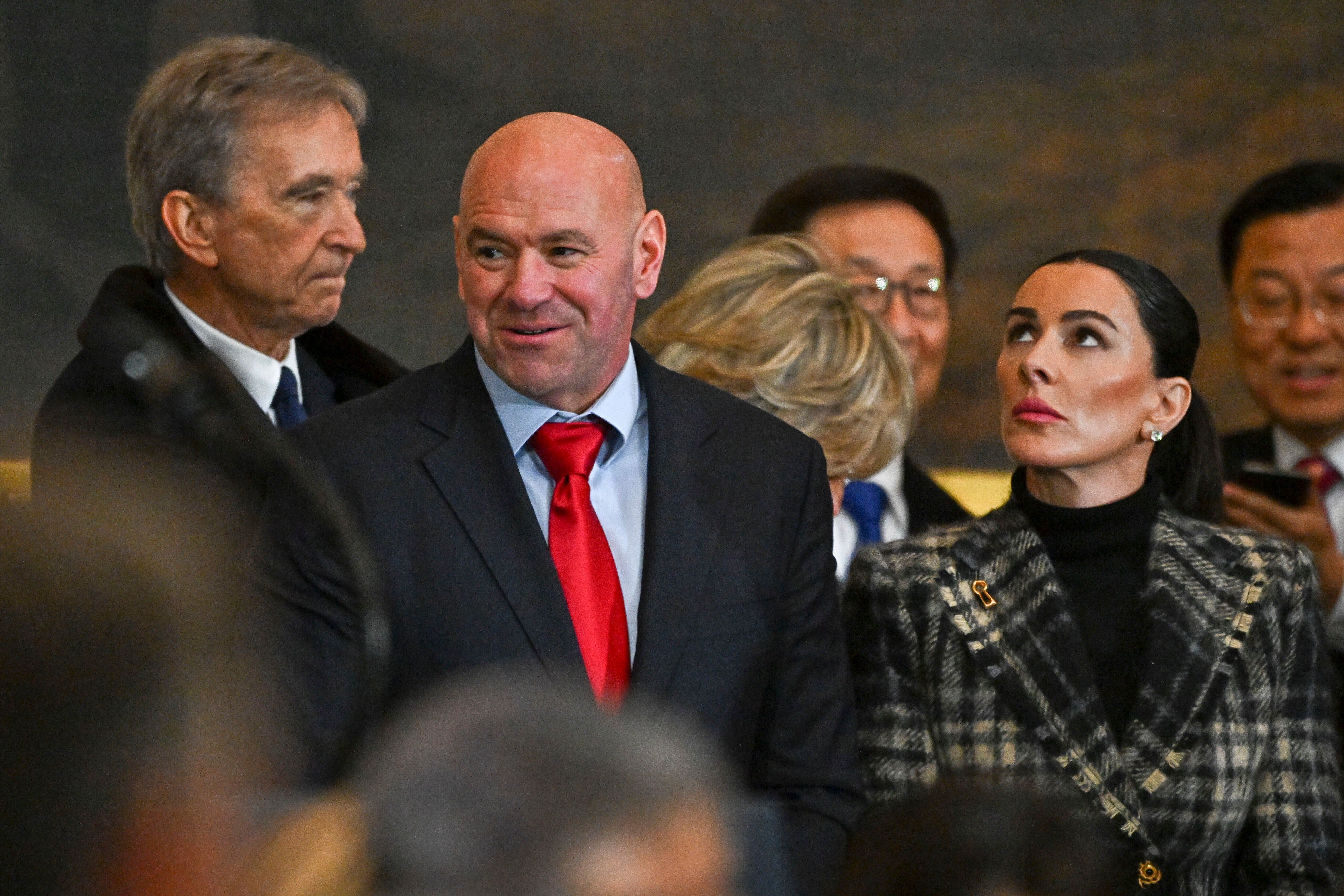 Dana White, UFC president and long-time friend of Trump, arrives the 60th Presidential Inauguration in the Rotunda of the U.S. Capitol in Washington