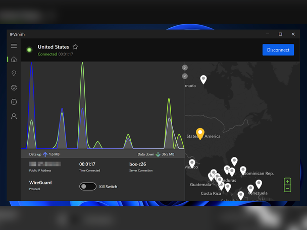 IPVanish interface