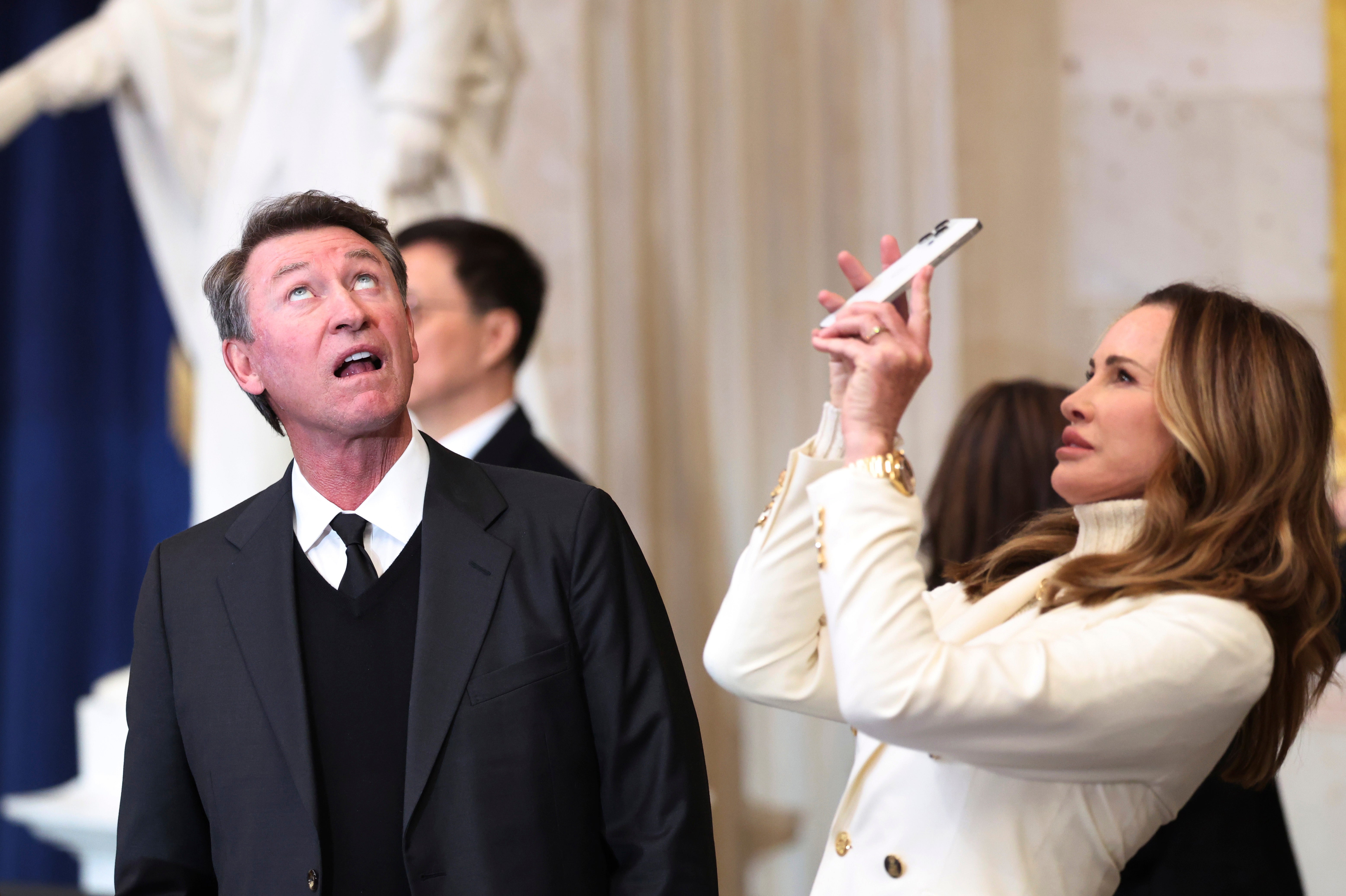 Former NHL player Wayne Gretzky photographed at Donald Trump’s inauguration on January 20 in Washington, DC