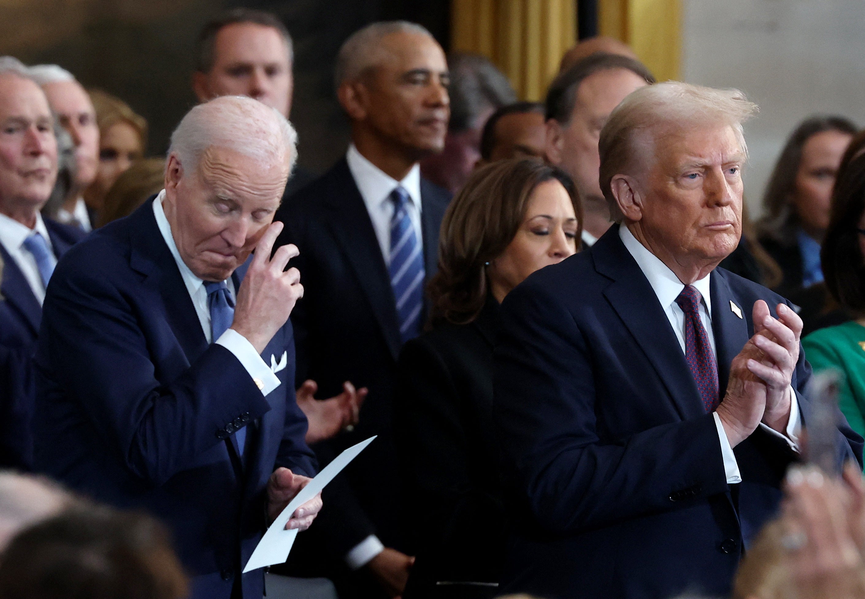 Biden attended Trump’s inauguration in January. Trump had refused to do the same for his rival four years earlier