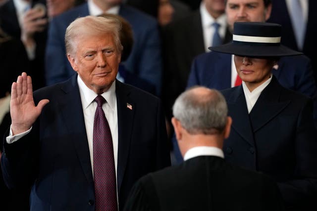 <p>Donald Trump was sworn in as president on 20 January </p>