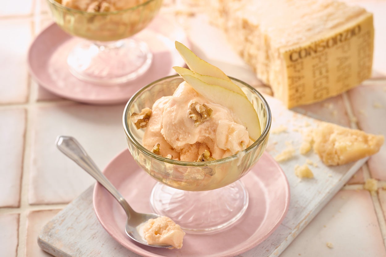 Parmesan and pear unite in a dessert that’s unexpected yet irresistible