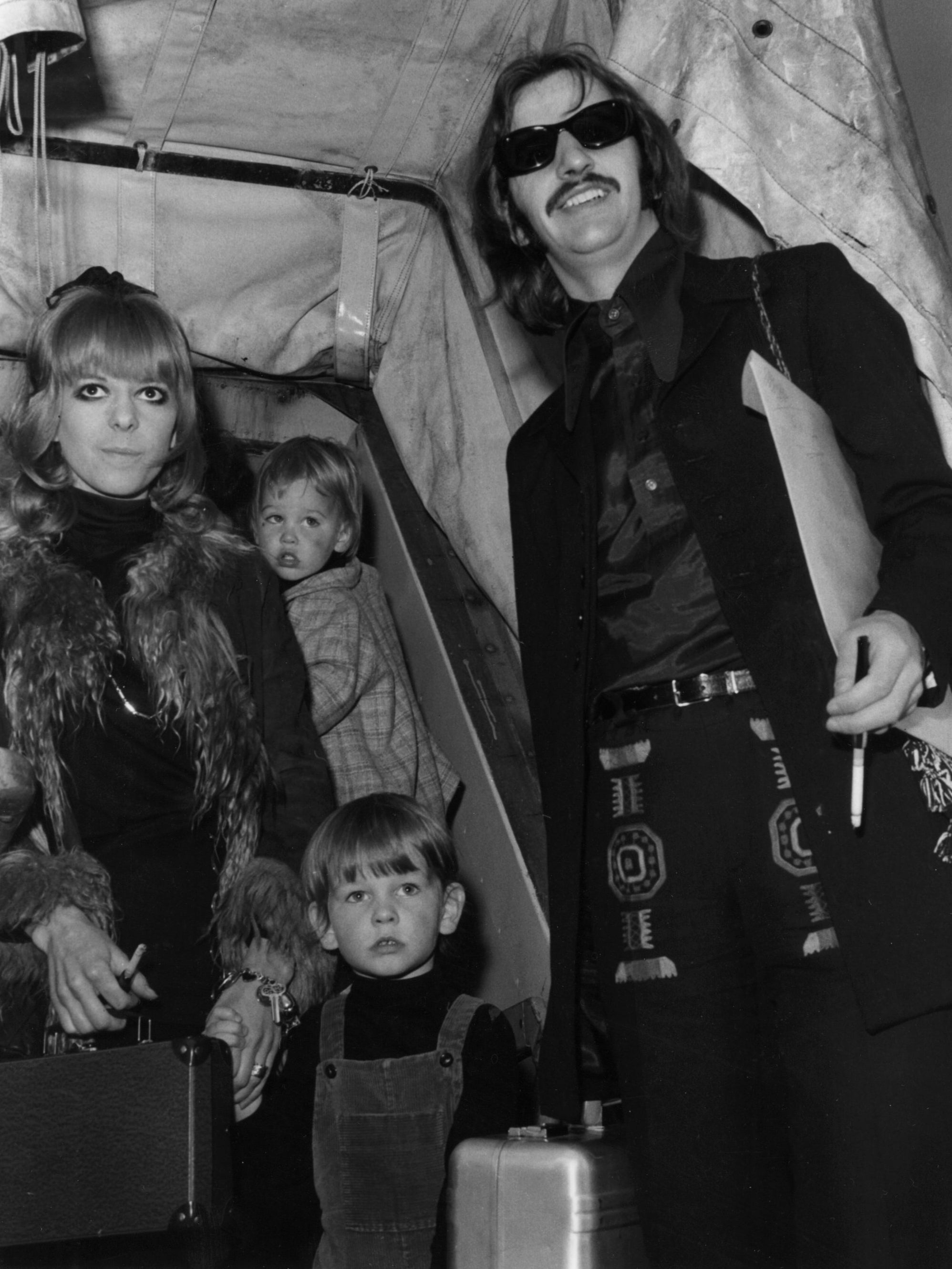 Ringo Starr with his wife Maureen and their children, Zak an Jason, in 1969