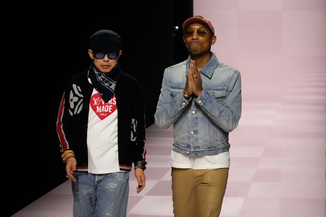 Pharrell Williams and Nigo showcased stylish streetwear at Paris Fashion Week (Michel Euler/AP)