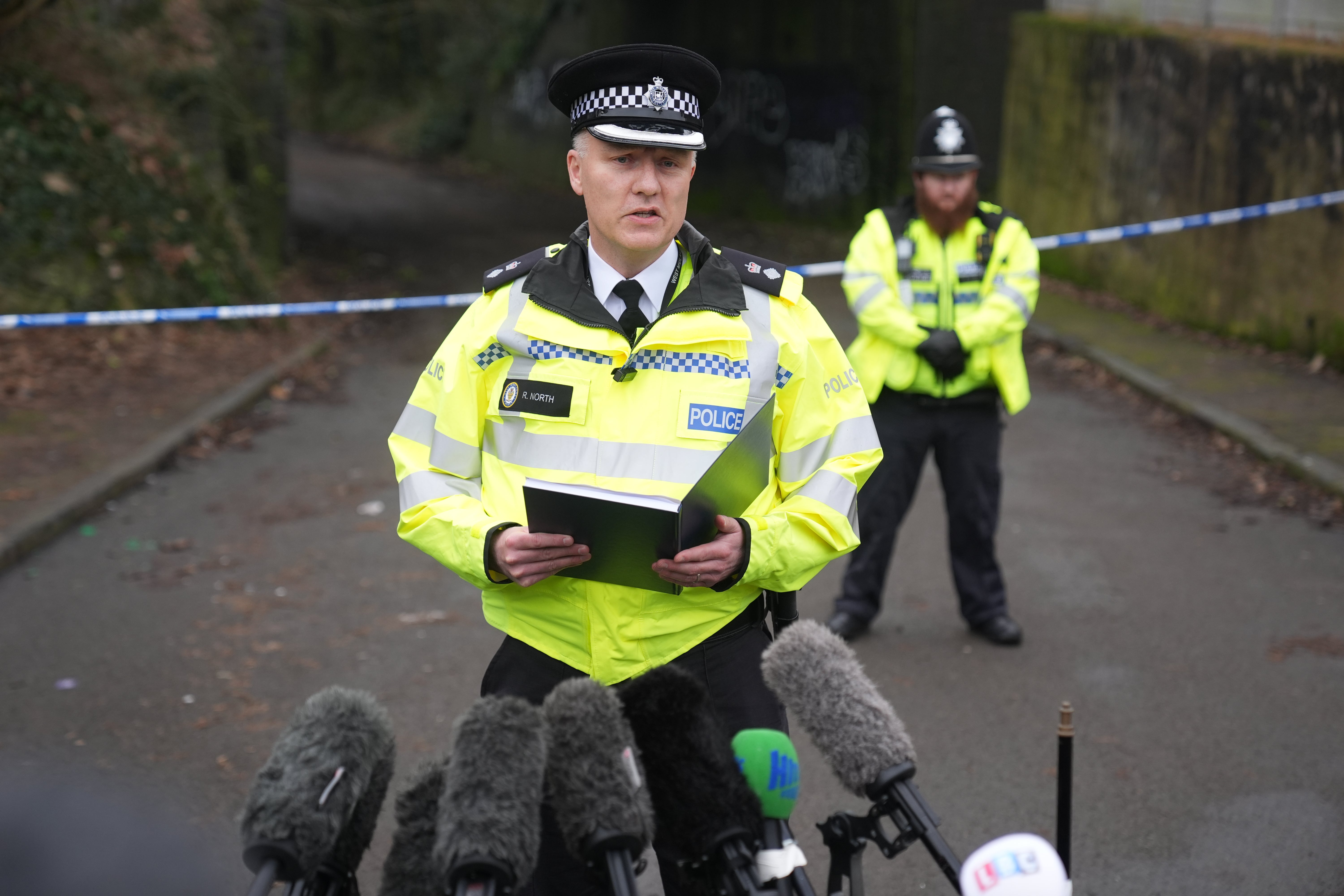 Chief Superintendent Richard North talked to the media