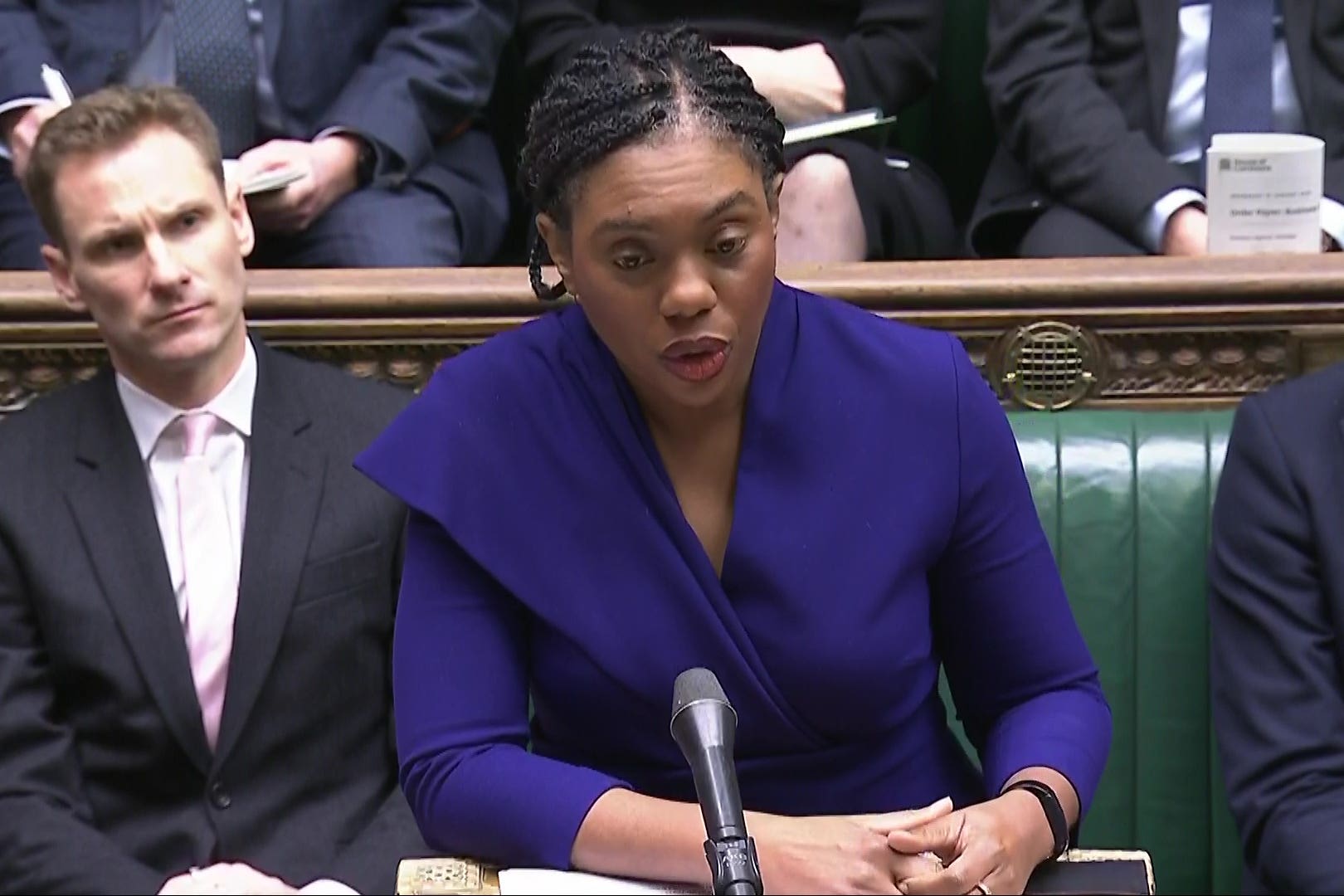 Conservative party leader Kemi Badenoch targeted the Government’s schools Bill during PMQs (House of Commons/UK Parliament/PA)