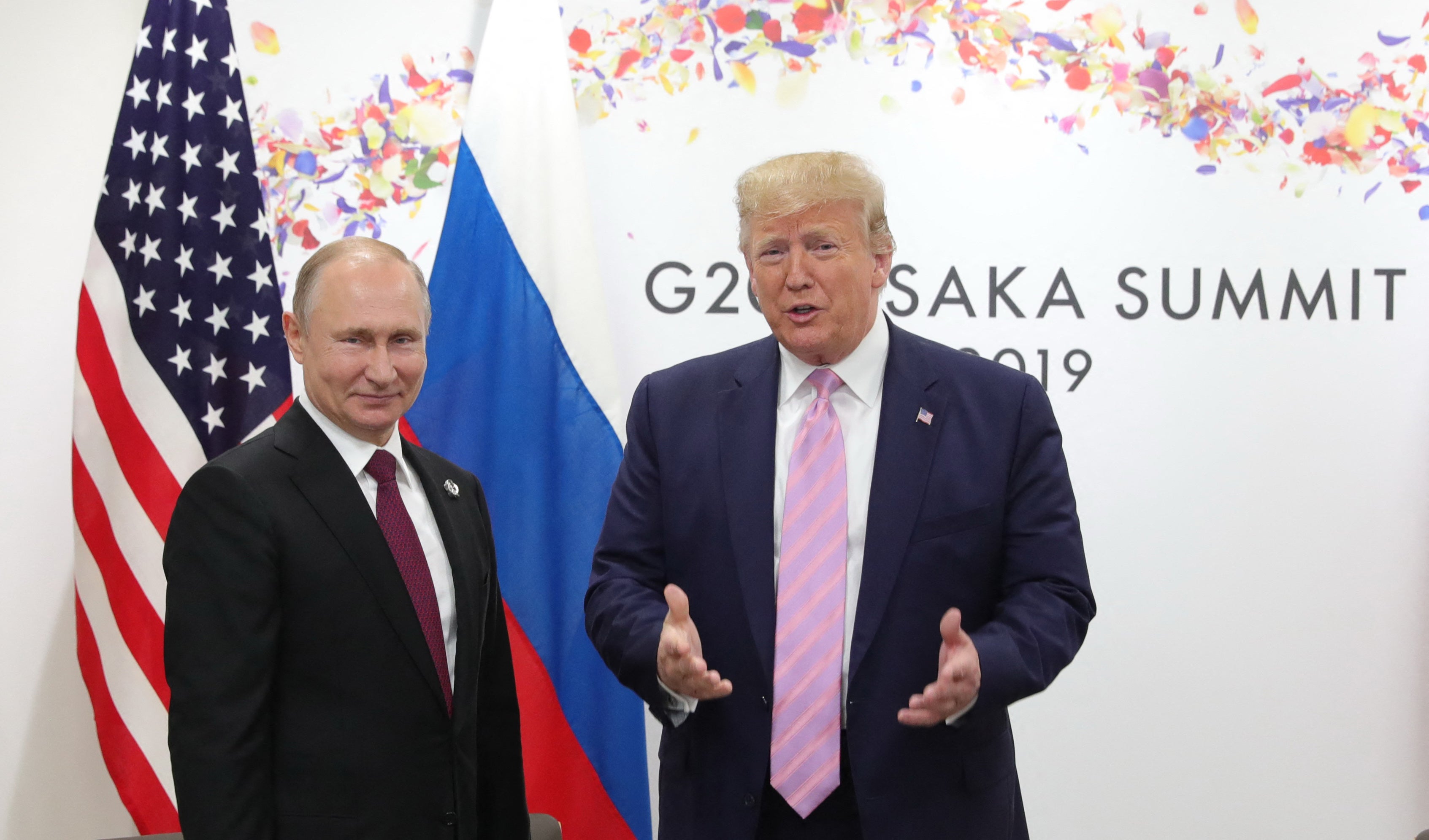Russian President Vladimir Putin and US President Donald Trump in 2019