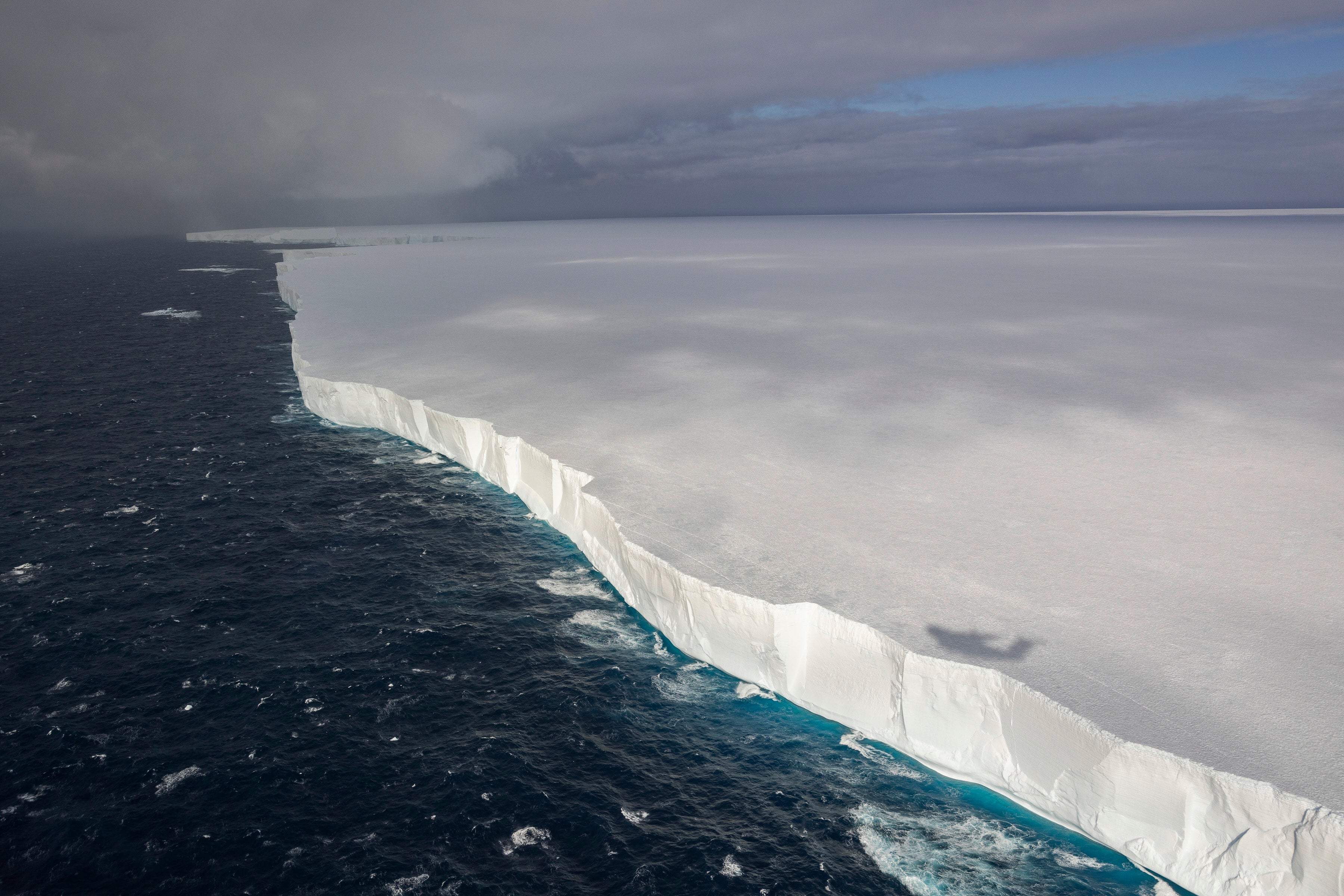 This image provided by the Ministry of Defence shows the iceberg, known as A23a, on Nov. 25, 2024, off the coast of Antarctica