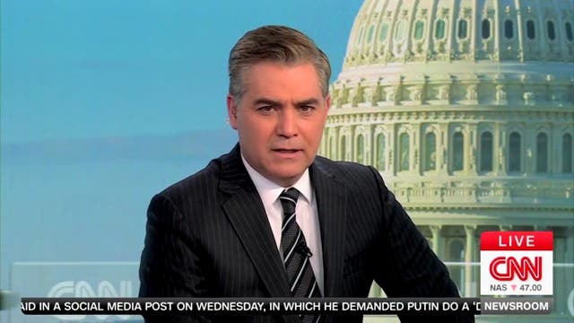 <p>CNN anchor Jim Acosta said he was “still reporting from Washington” on Thursday while his future at the network was in doubt</p>