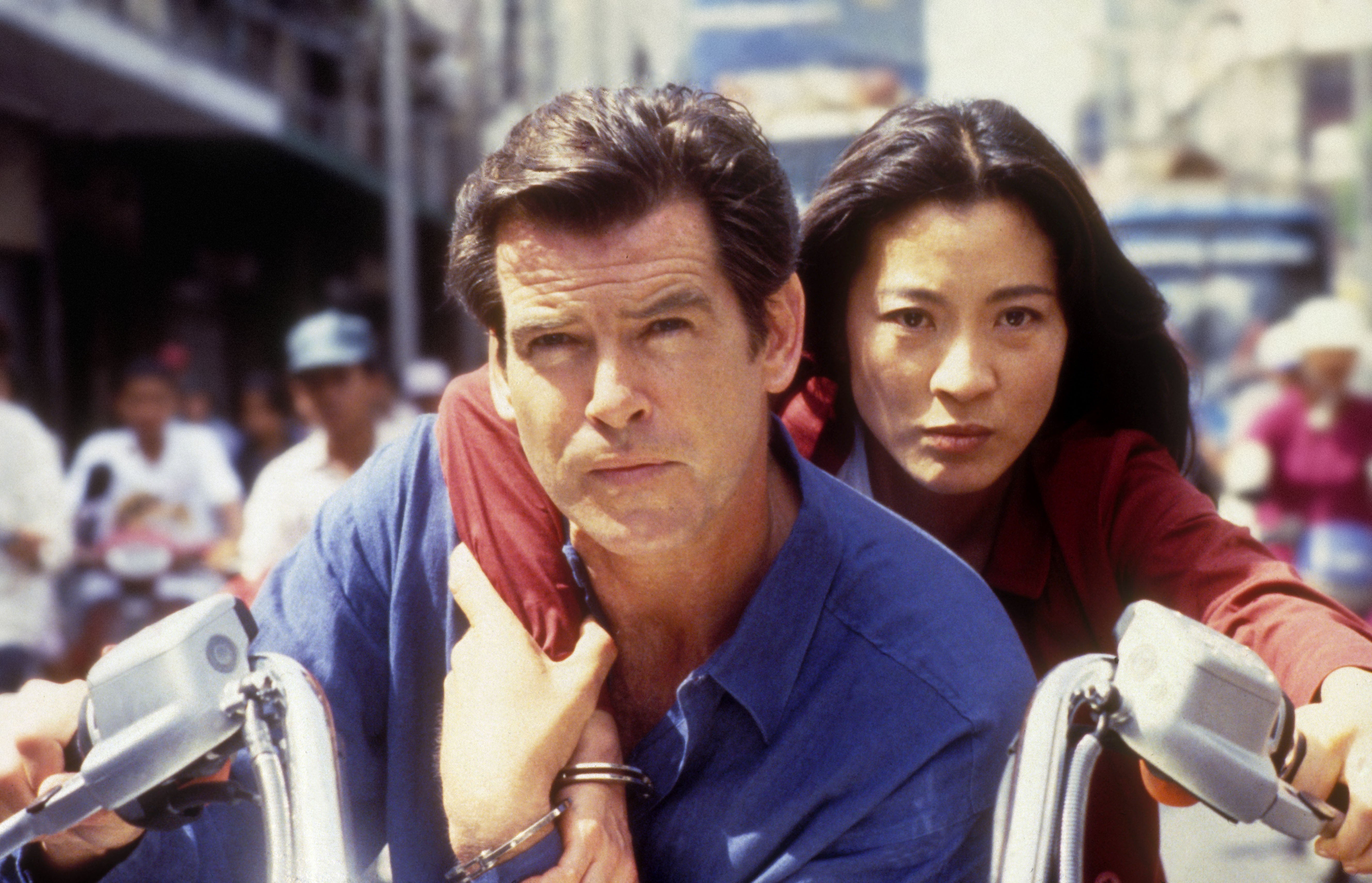 My word, it’s Bond: Pierce Brosnan and Michelle Yeoh in ‘Tomorrow Never Dies’