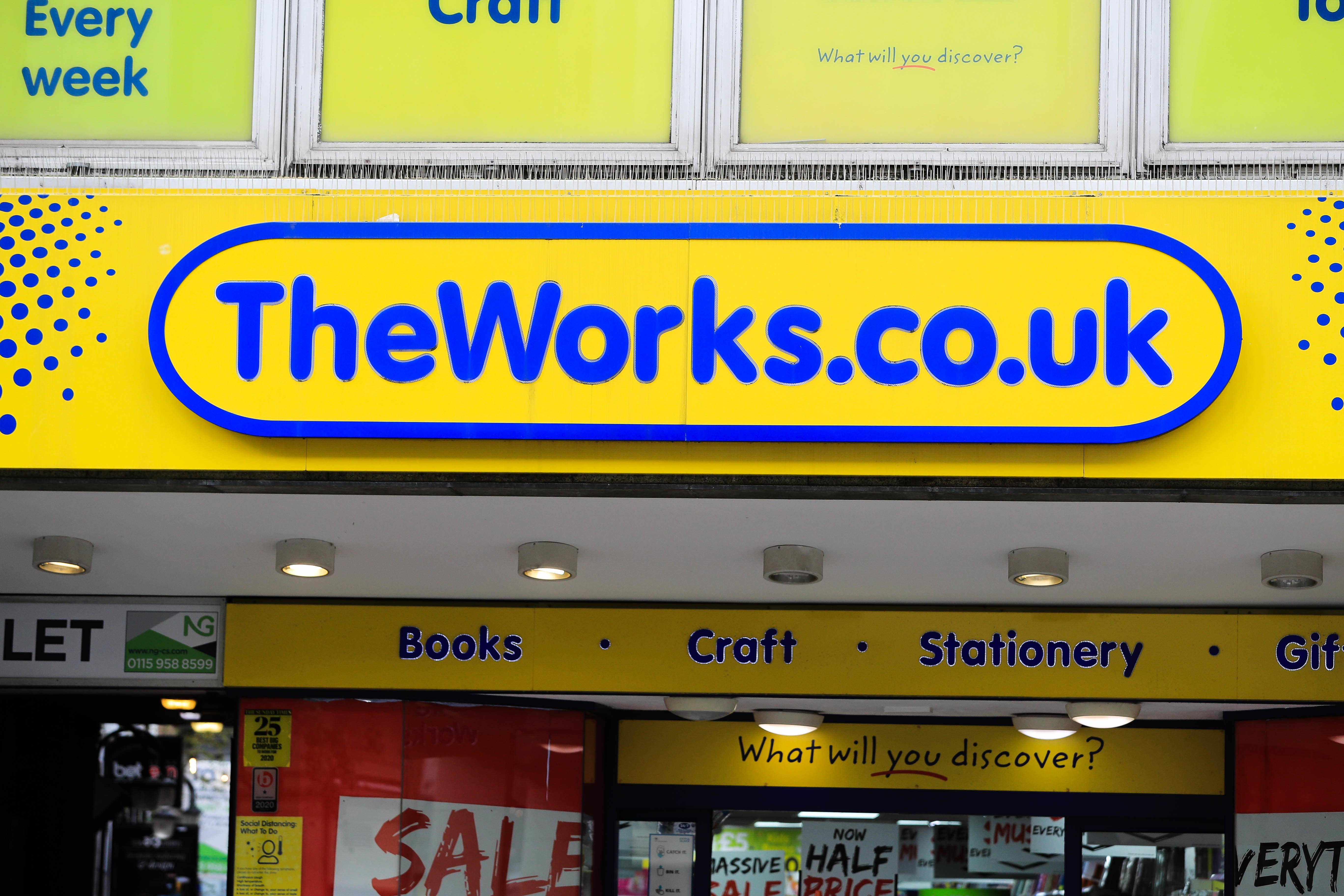 The Works had cut its losses for the past half-year (Mike Egerton/PA)