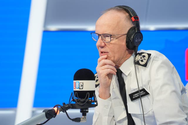 Metropolitan Police Commissioner Sir Mark Rowley welcomed a review of contempt of court laws (Jonathan Brady/PA)