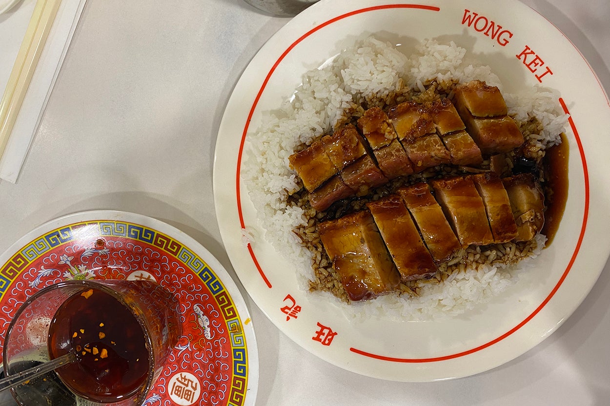 A Soho institution for cheap and cheerful Cantonese fare, Wong Kei delivers no-frills dining with a side of legendary status