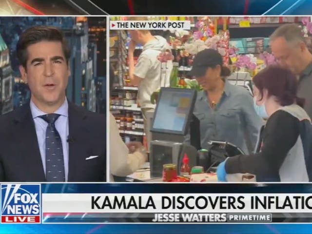 <p>‘What kind of husband goes grocery shopping with his wife?’ Jesse Watters said on his Primetime Fox show</p>