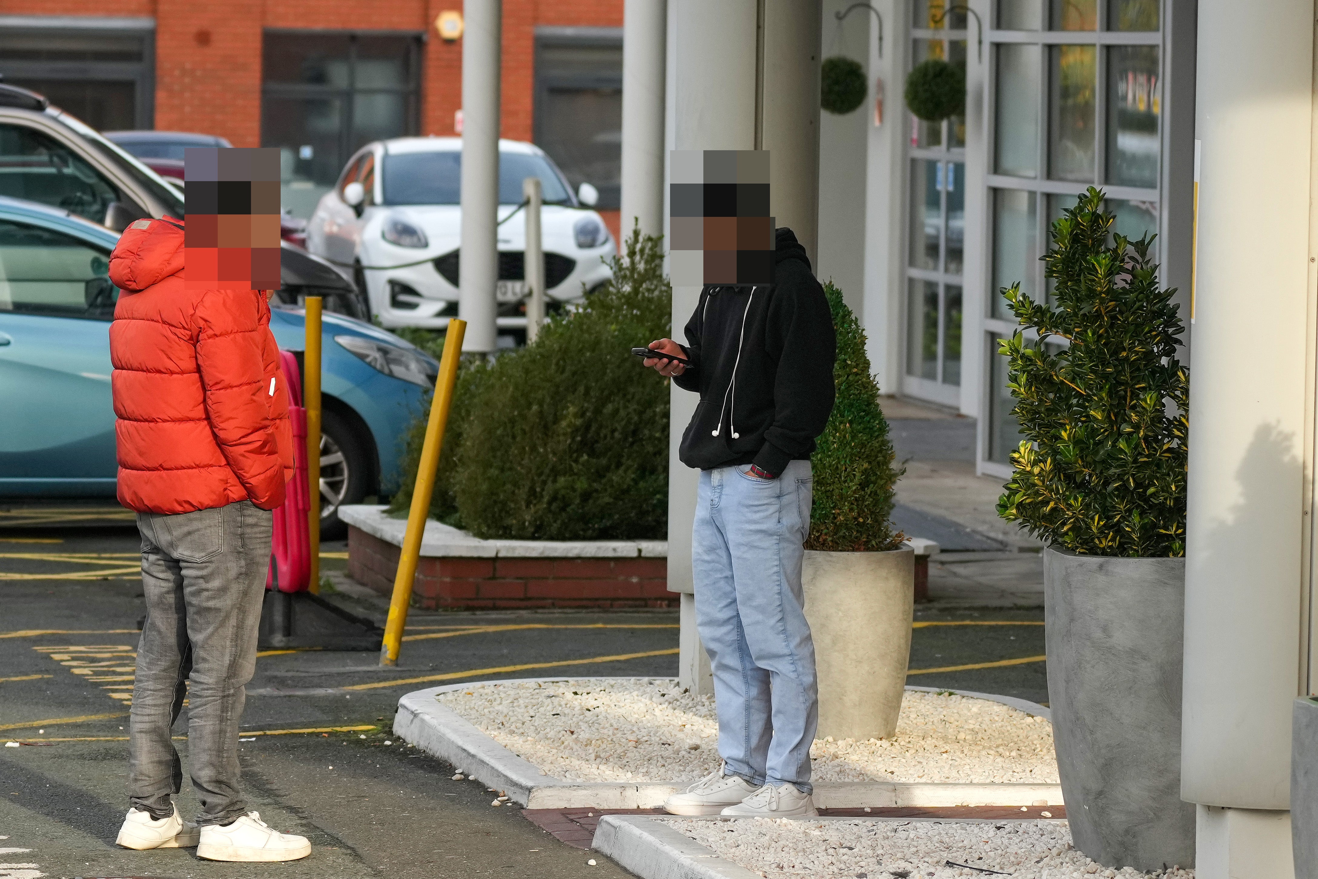 Asylum seekers who live in the hotel (pictured) are being approached by anti-migrant activists