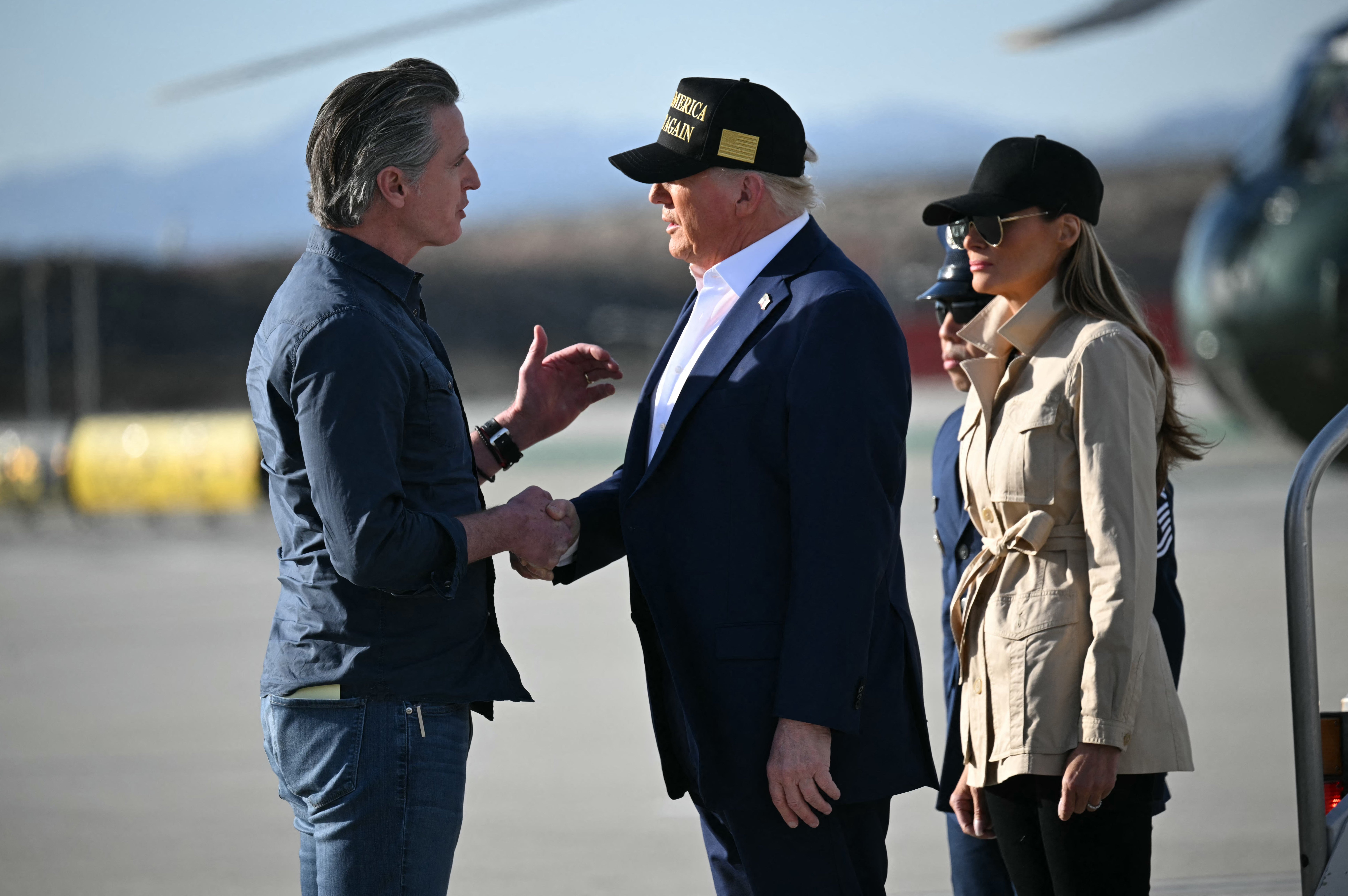 Newsom and Trump have previously sparred over the president sending the National Guard in response to protests in Los Angeles and threats to cut off wildfire aid