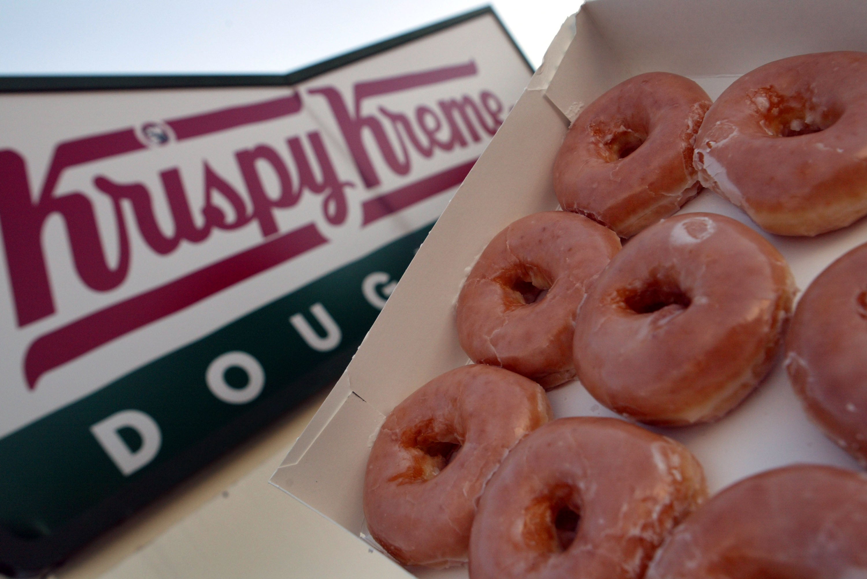 The mother was ion her way to the hospital on icy roads in Alabama, following the winter storm, then had to pull over in a Krispy Creme parking lot, where she welcomed son Dallas