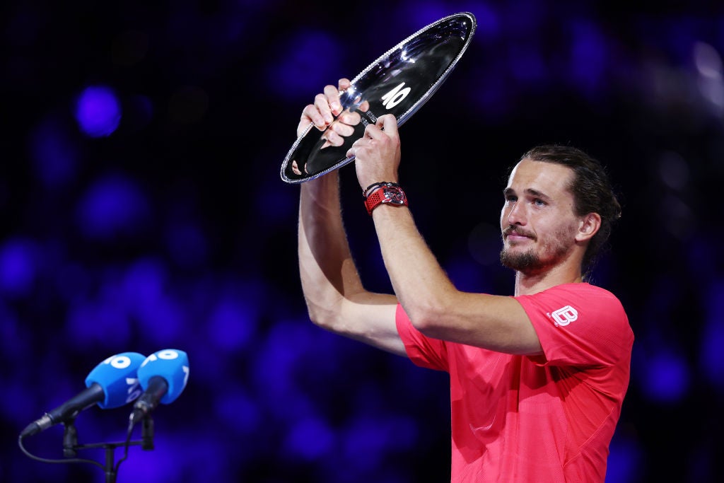 Zverev’s speech was interrupted