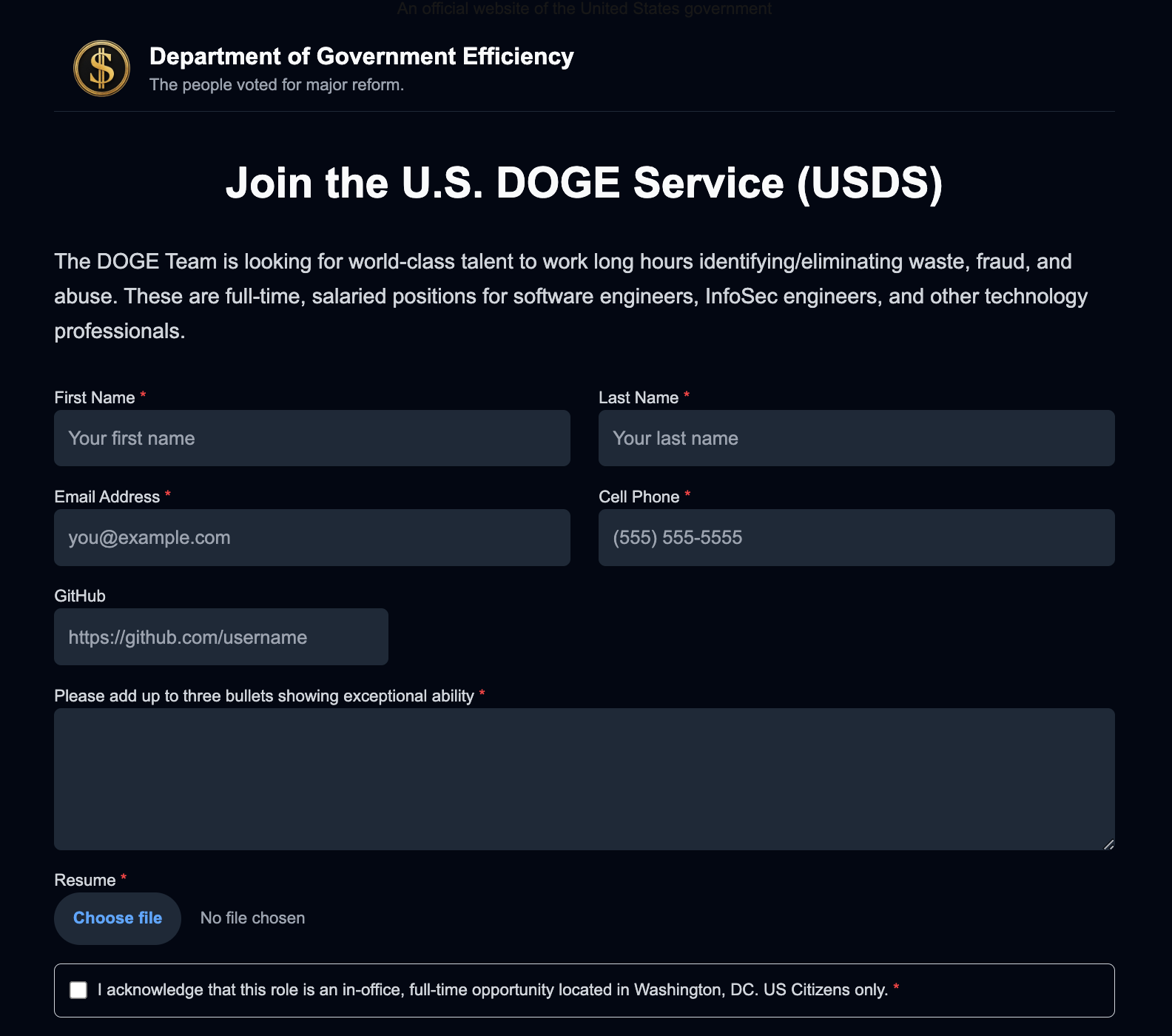 Applicants cannot be home-based and must be willing to relocate to D.C.