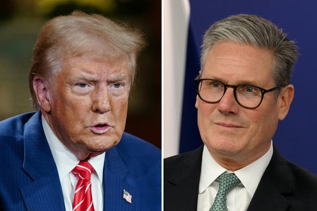 <p>Donald Trump and Keir Starmer shared a phone call on Sunday </p>