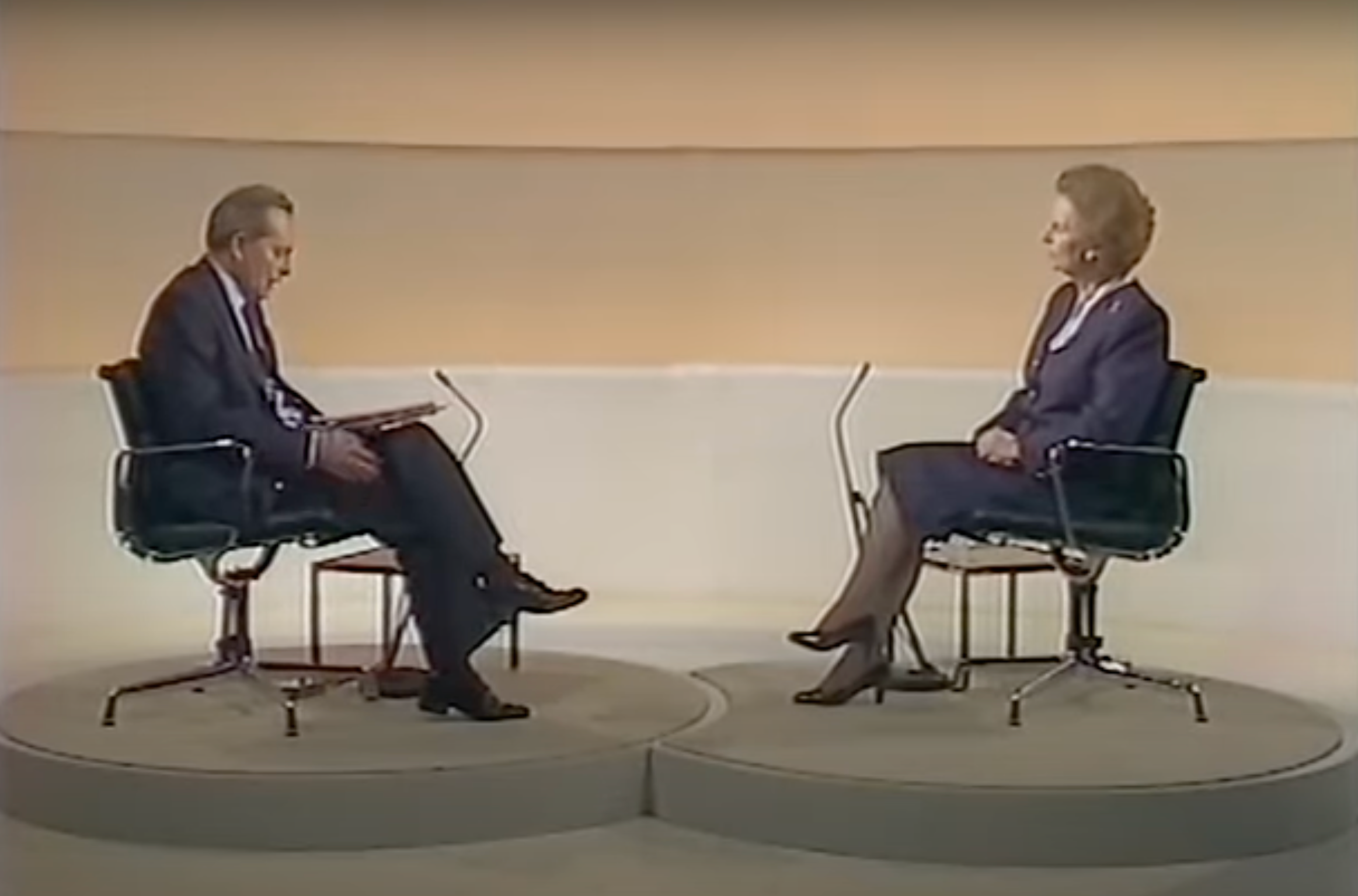 Brian Walden interviews Margaret Thatcher in 1983
