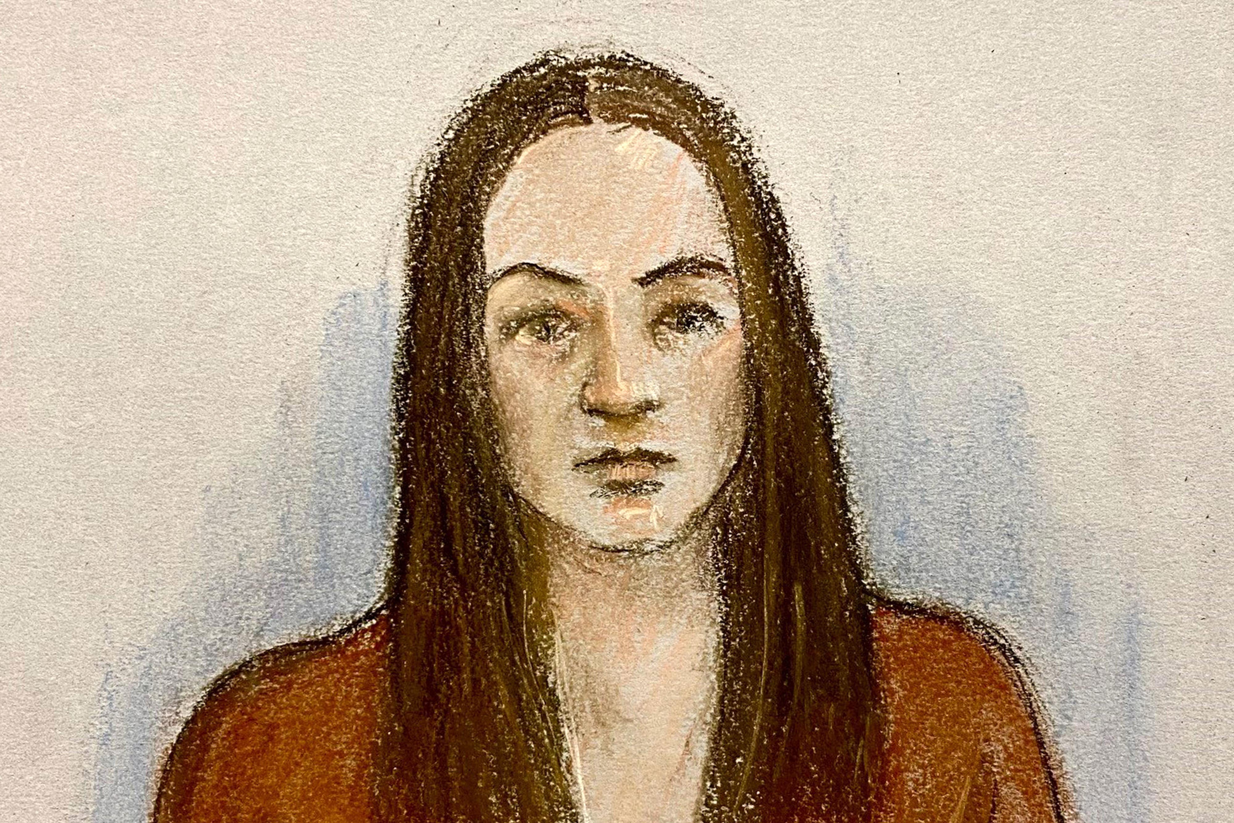 Bulgarian national Katrin Ivanova appearing via video link (Elizabeth Cook/PA)