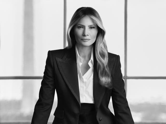 <p>Melania Trump’s second official portrait as First Lady was released Monday</p>