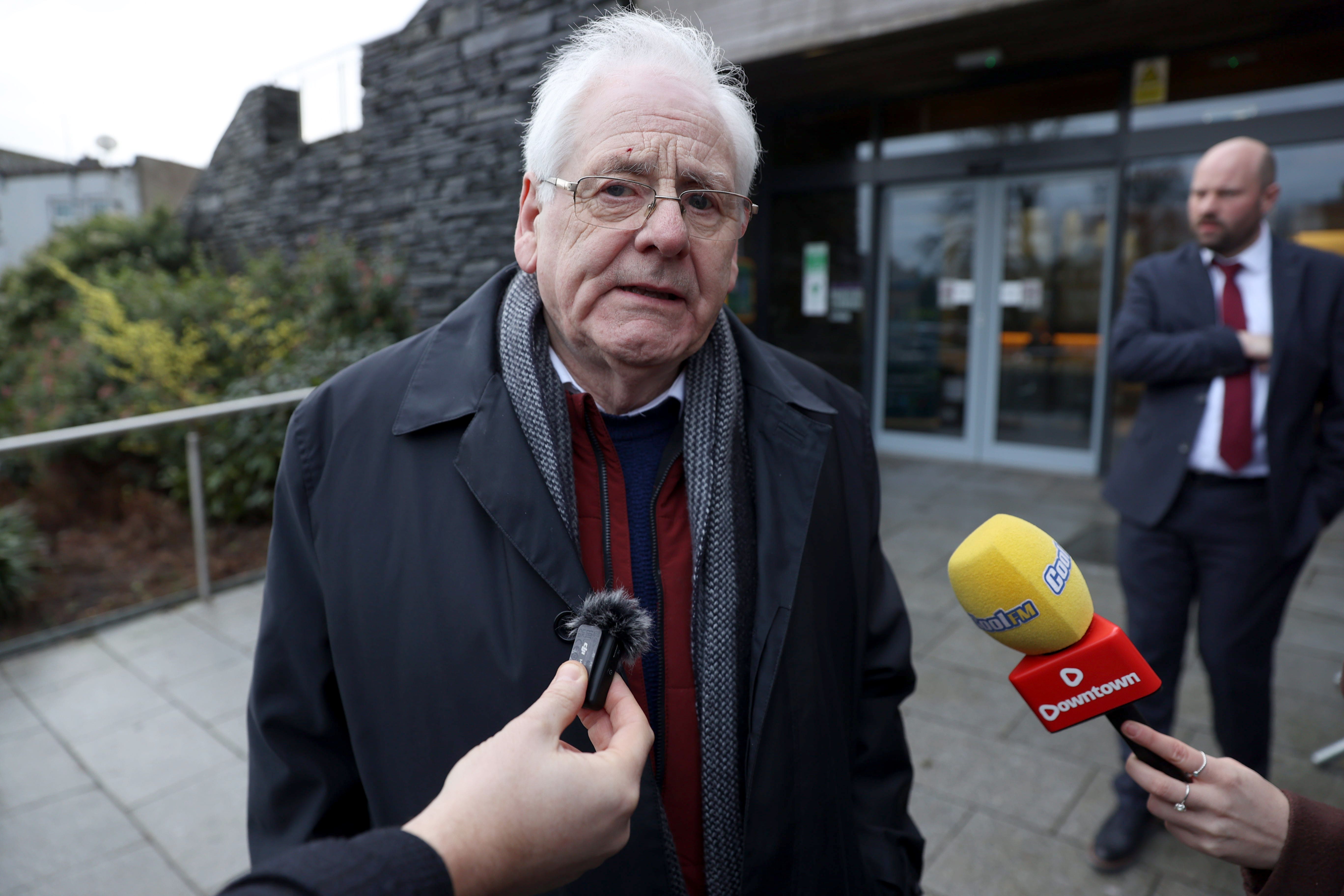 Michael Gallagher, whose son Aiden was one of the victims of the Omagh bombing, speaks to the media as he arrives at the Strule Arts Centre in Omagh, Co Tyrone, for the first substantive hearing in the Omagh Bombing Inquiry, which will examine whether the atrocity could reasonably have been prevented by UK authorities. Commemorative and personal statement hearings will be held over the next four weeks for victims of the dissident republican bomb attack, which killed 29 people and devastated the Co Tyrone town on August 15 1998. Picture date: Tuesday January 28, 2025.