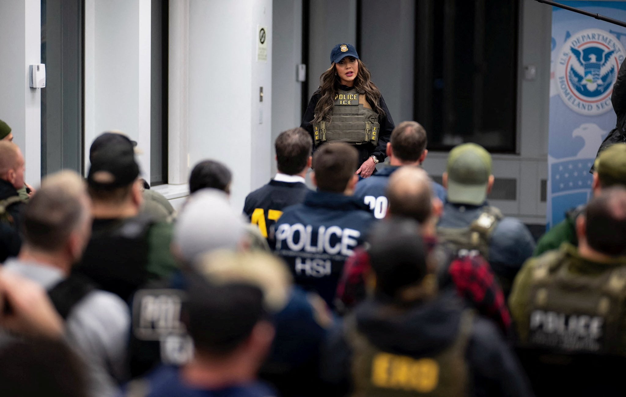 U.S. DHS Sec. Kristi Noem joins federal agents for immigration raids in New York City