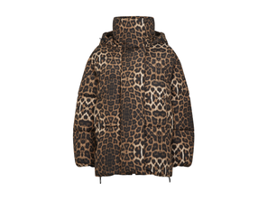 ganni leopard print bomber