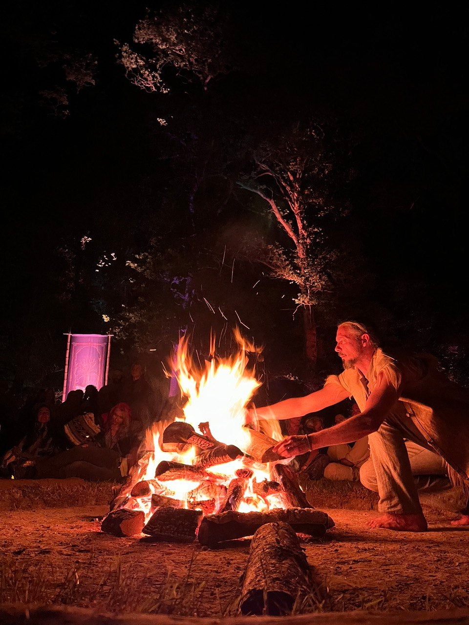 ‘What better place to dump your troubles than in the flames? ‘