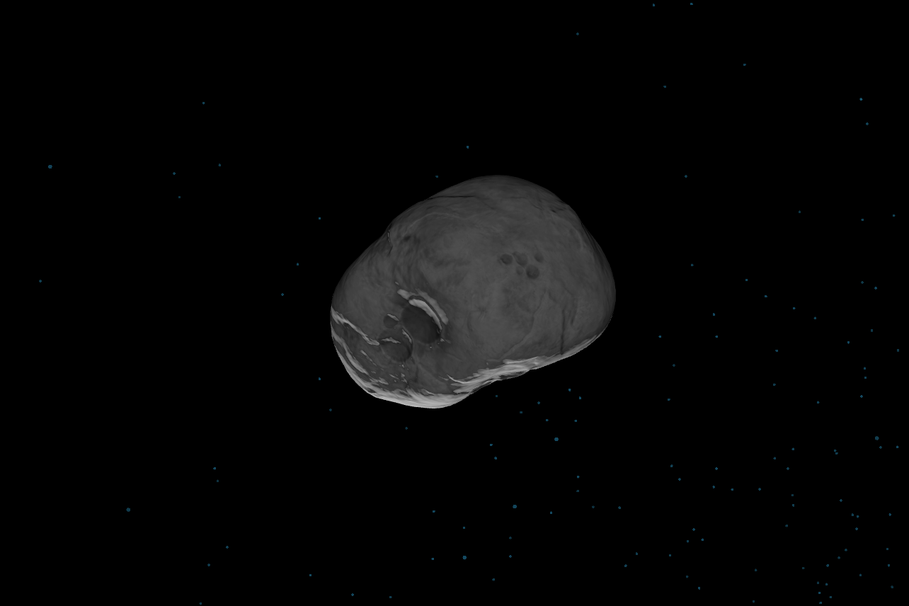 A visualization of Asteroid 2024 YR4 by NASA’s Eyes on Asteroids. The asteroid has ‘one of the highest probabilities of an impact from a significantly sized rock ever,’ an astronomer says