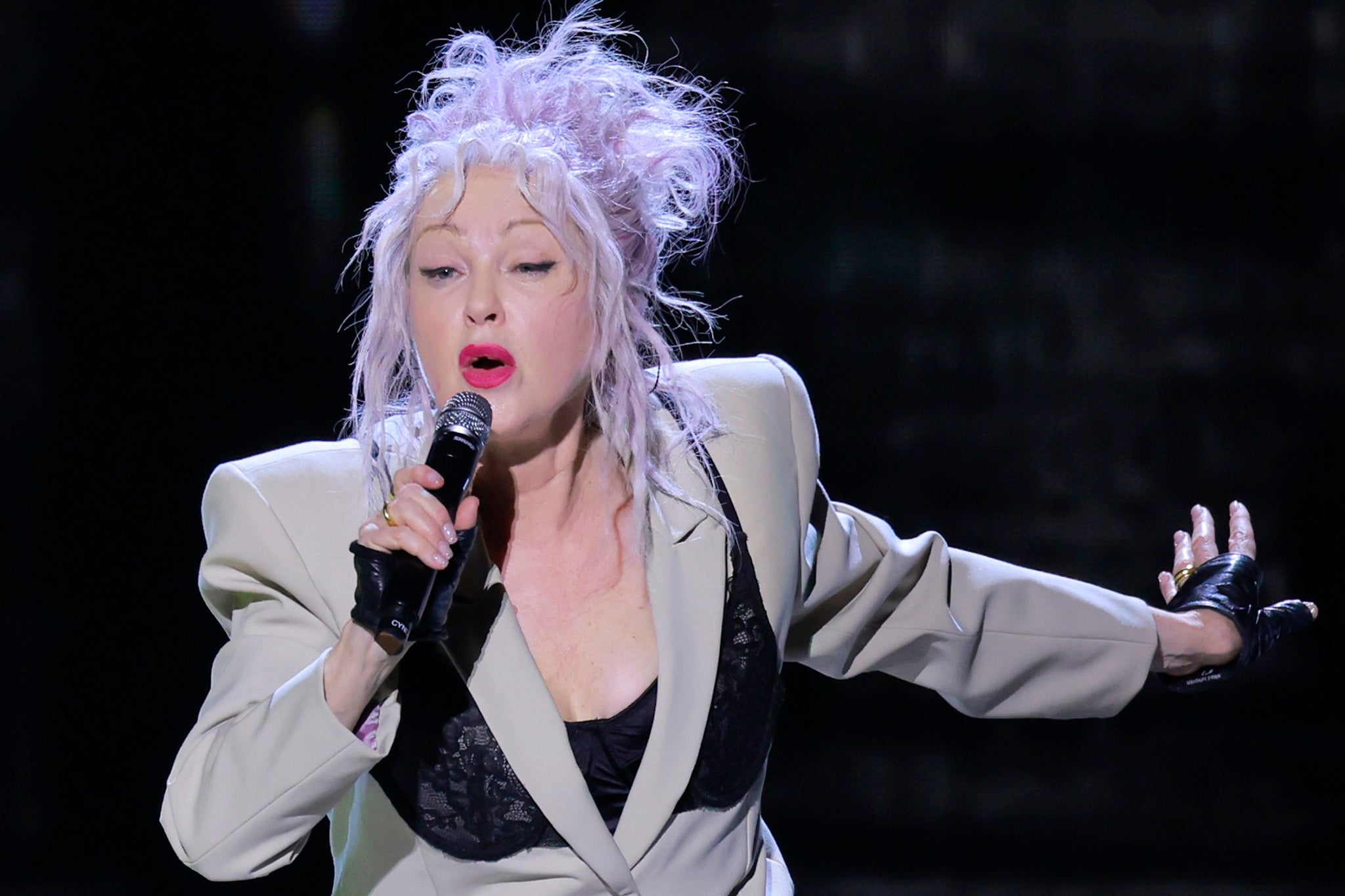Pop sensation: Lauper performs in 2024