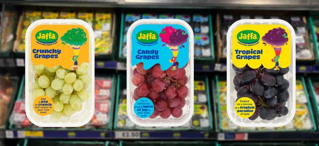 <p>Tesco is trialling the sale of grapes labelled with their flavour or texture as it aims to better understand what customers prefer. (Tesco/ PA)</p>