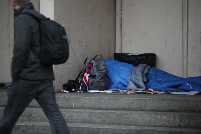 Almost half of those counted in the data were new rough sleepers (Yui Mok/PA)