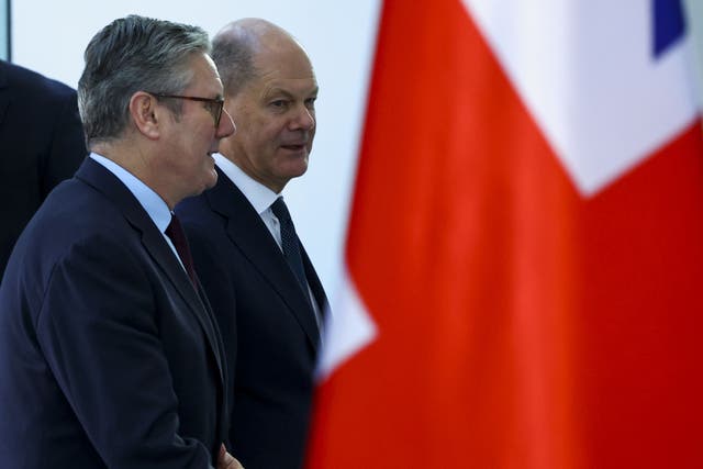 Prime Minister Sir Keir Starmer and German Chancellor Olaf Scholz (PA)