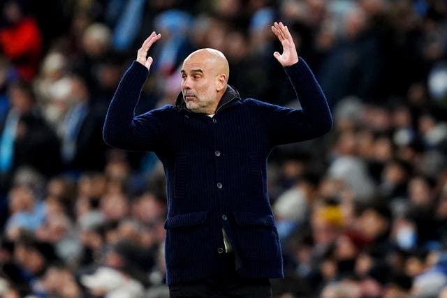 Pep Guardiola says the toughest domestic fixtures always fall between European games (Mike Egerton/PA)