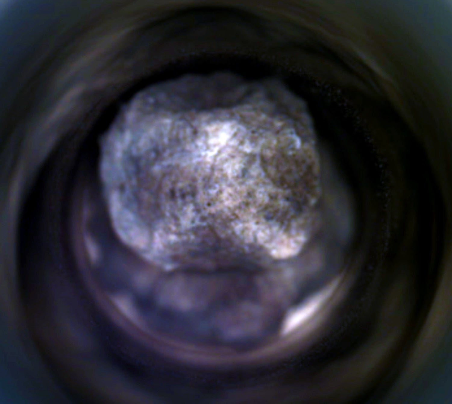 NASA's 26th Martian sample is seen in this photo. The agency says it has textures ‘unlike anything we’ve ever seen before’