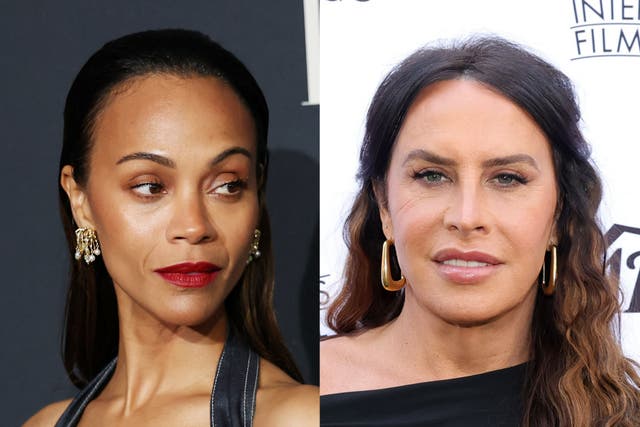 <p>Zoe Saldana and Karla Sofia Gascon, stars of ‘Emilia Perez'</p>