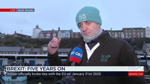 <p>Fisherman tells GB news presenter he regrets voting for Brexit.</p>