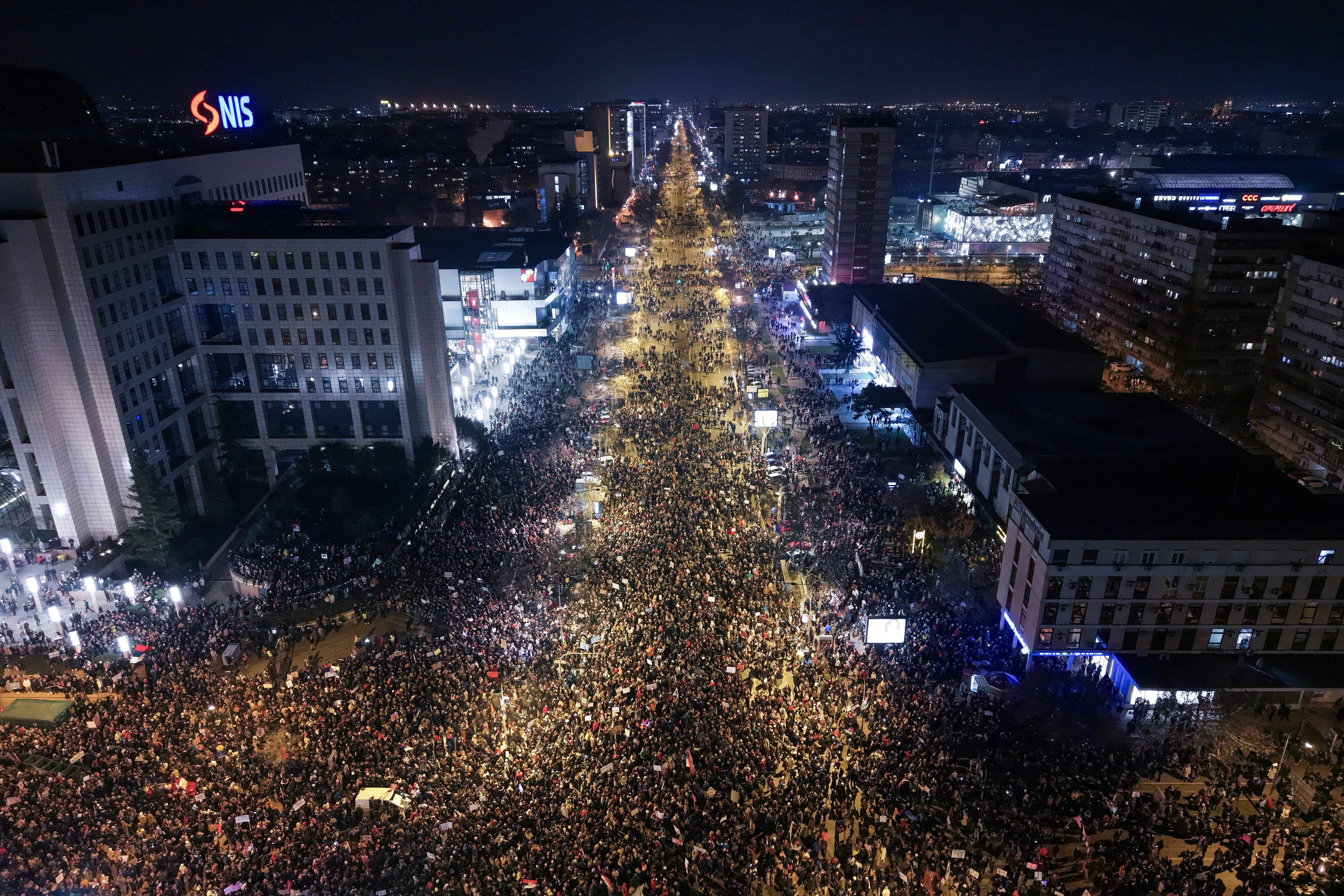 APTOPIX Serbia Protests