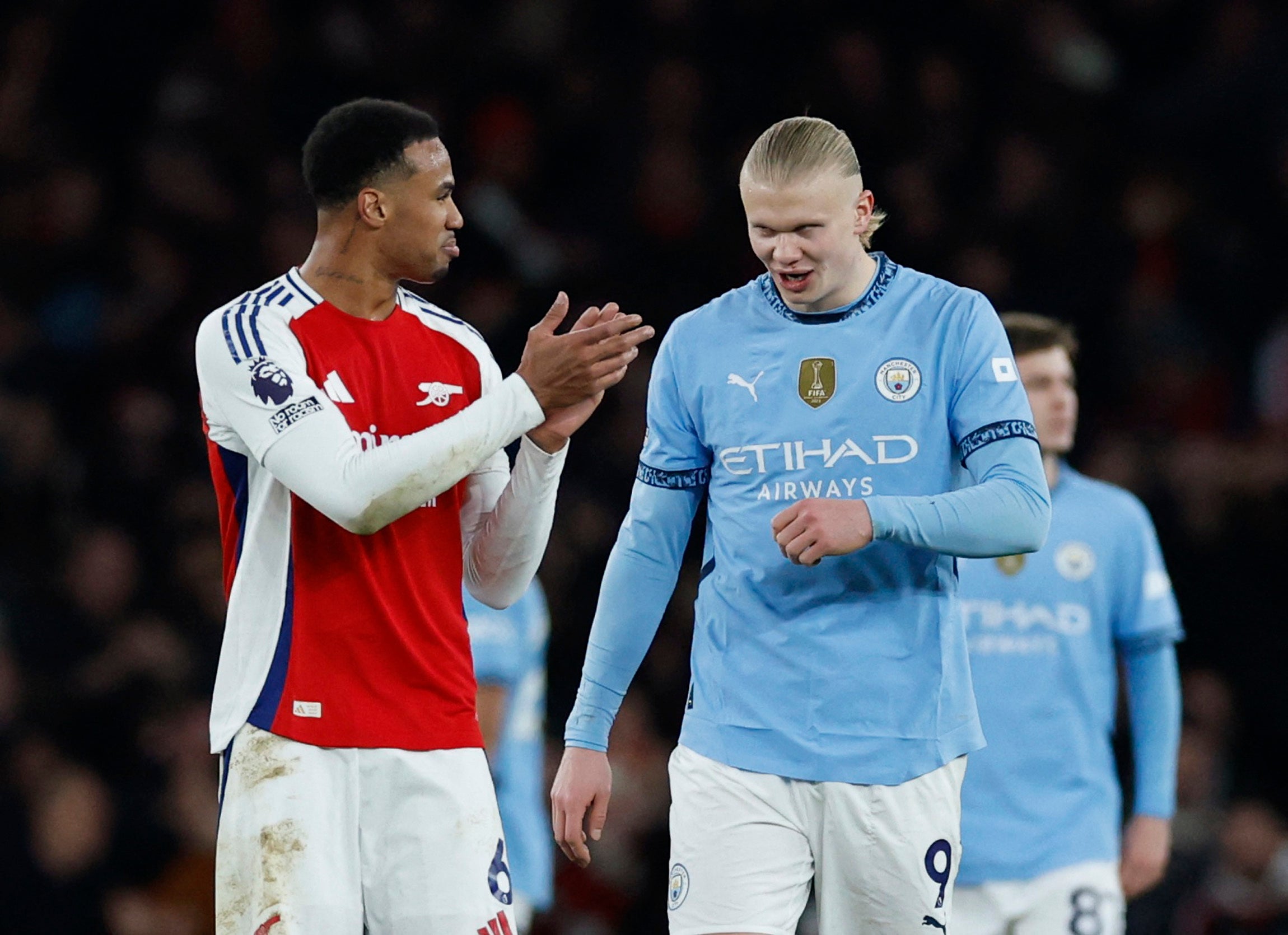 Haaland equalised but lost his battle with Gabriel