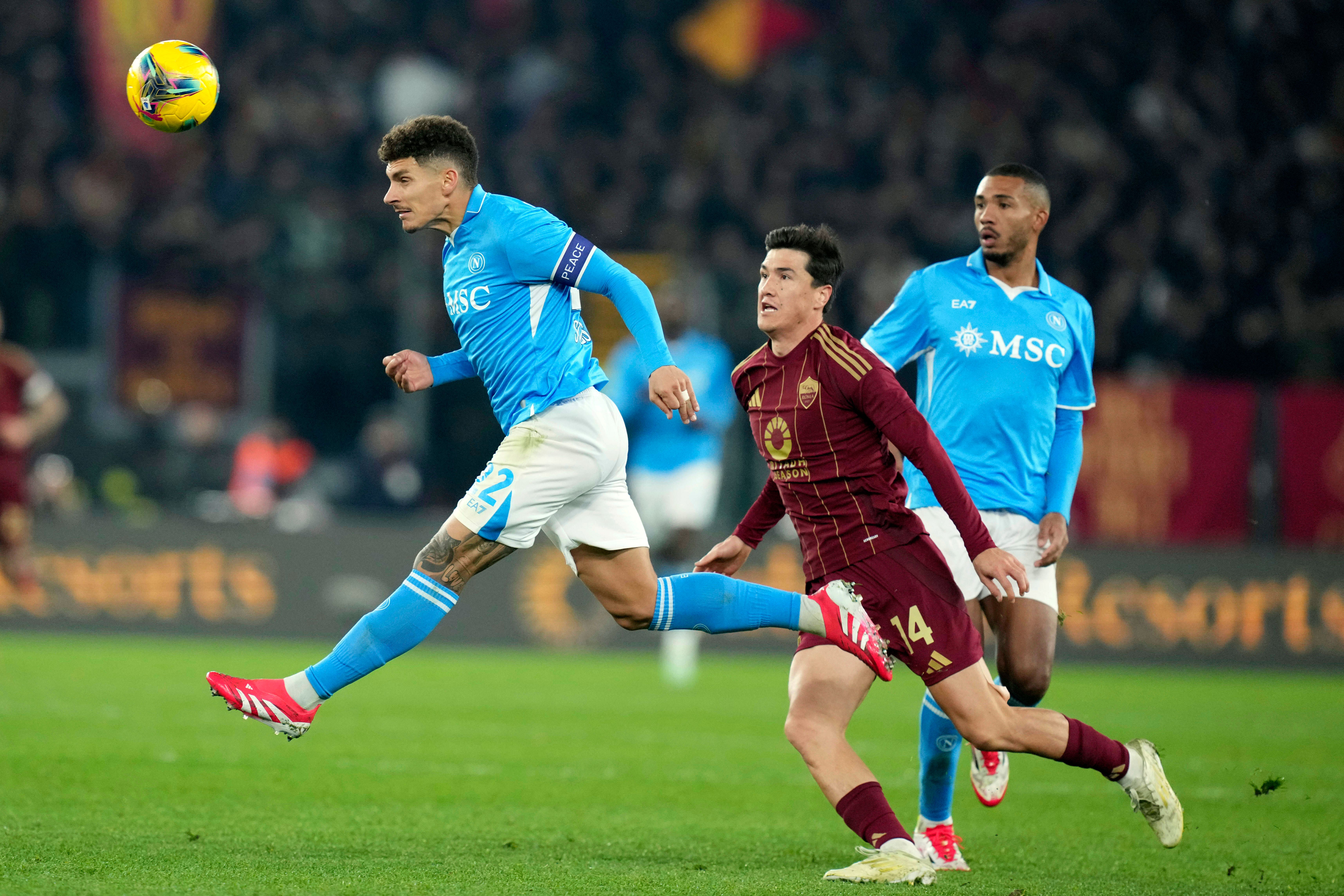 Napoli were forced to settle for a draw in their Serie A clash with Roma (Alfredo Falcone/AP)