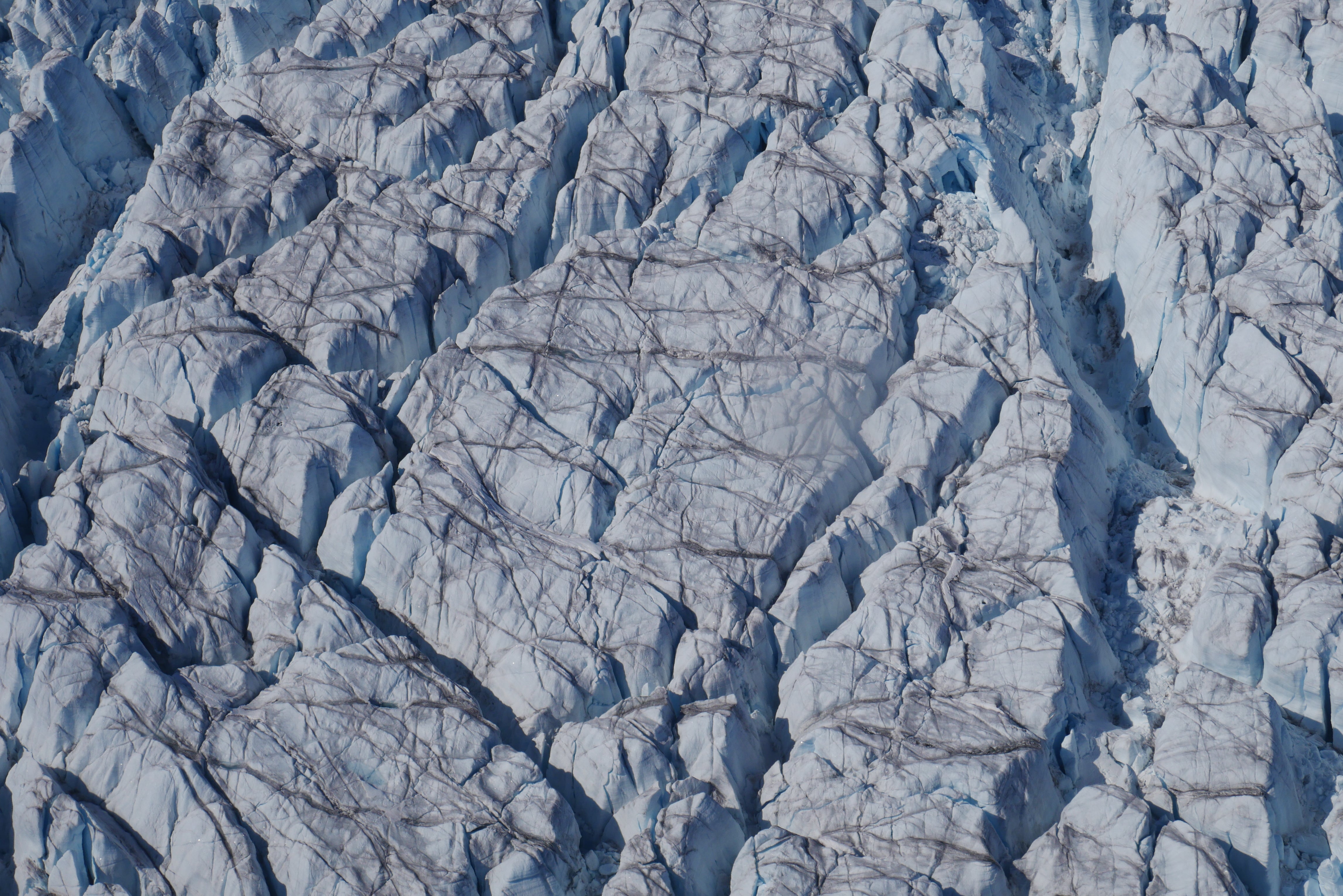The Greenland Ice Sheet, which scientists have warned is cracking open quicker than previously