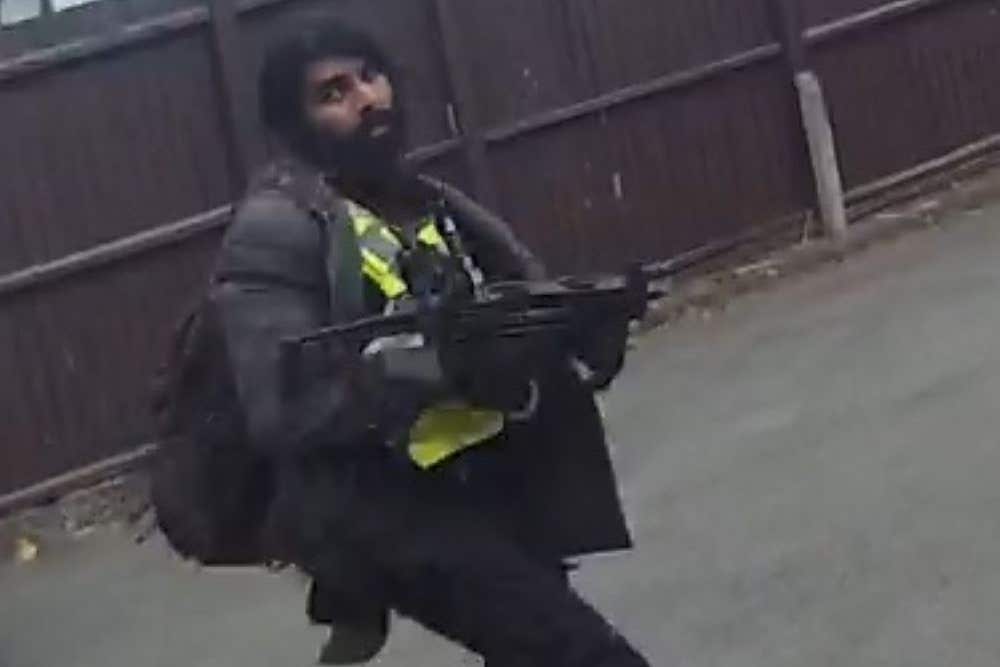 Hari Mann, who wore a fake police uniform and fired blank rounds during an incident which forced the evacuation of nearby properties in Braunstone Town, near Leicester, has been jailed for three years (Leicestershire Police/PA)