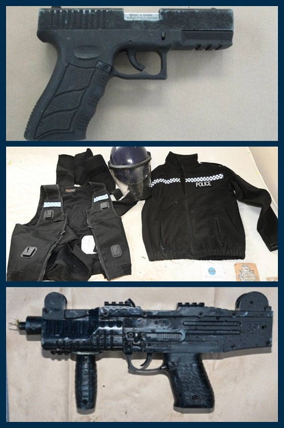 Items recovered after hte arrest of Hari Mann (Leicestershire Police/PA)